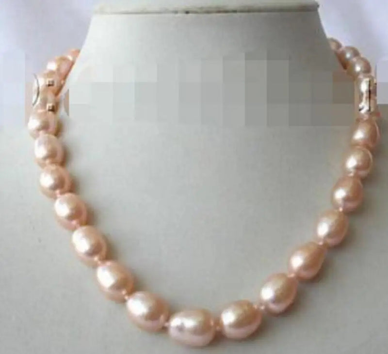 Elegant 10-11mm Pink Baroque Pearl Necklace