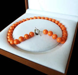 AAA+ Yellow Orange Shell Pearl Necklace 12mm