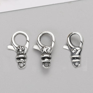 Korea 15mm Small Sterling Silver 925 Heart Star Anchor Swivel Clasp Chain