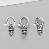 Korea 15mm Small Sterling Silver 925 Heart Star Anchor Swivel Clasp Chain