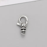 Korea 15mm Small Sterling Silver 925 Heart Star Anchor Swivel Clasp Chain