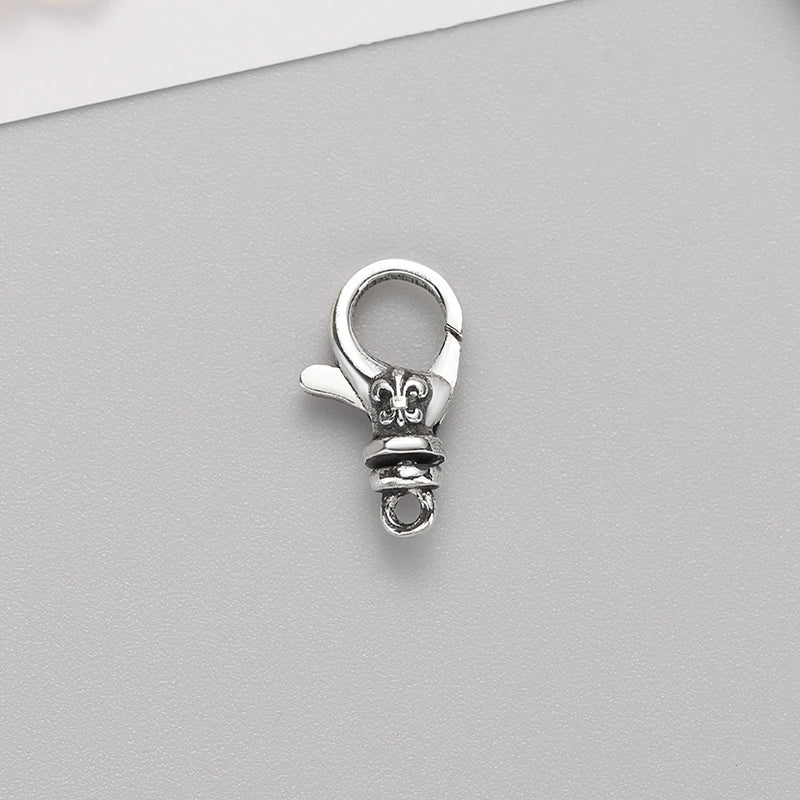Korea 15mm Small Sterling Silver 925 Heart Star Anchor Swivel Clasp Chain