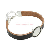 Sublimation Leather Heart Blank Bracelets for Transfer Printing DIY (10pcs/lot)