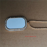 Sublimation Blank Rounded Rectangle Necklaces Pendants 15pcs/lot