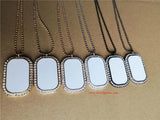 Sublimation Blank Rounded Rectangle Necklaces Pendants 15pcs/lot