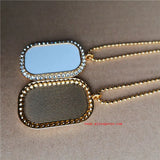 Sublimation Blank Rounded Rectangle Necklaces Pendants 15pcs/lot