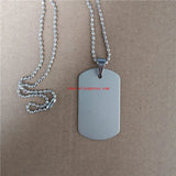Sublimation Blank Dog Tag Necklaces Pendants Hot Transfer DIY Consumable