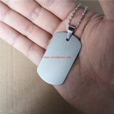 Sublimation Blank Dog Tag Necklaces Pendants Hot Transfer DIY Consumable
