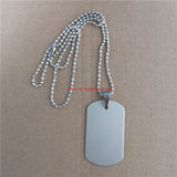 Sublimation Blank Dog Tag Necklaces Pendants Hot Transfer DIY Consumable