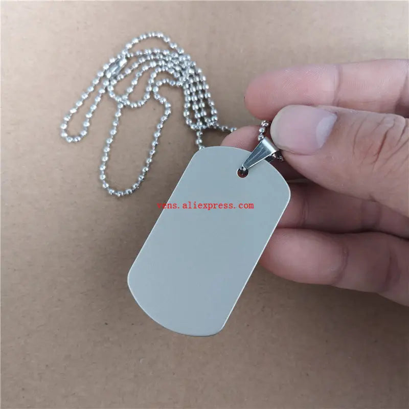 Sublimation Blank Dog Tags Necklaces Pendants 10pcs