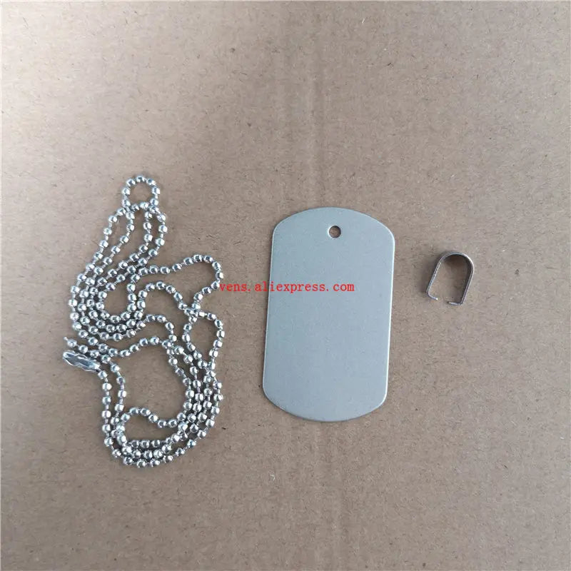 Sublimation Blank Dog Tags Necklaces Pendants 10pcs