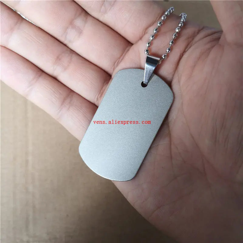 Sublimation Blank Dog Tags Necklaces Pendants 10pcs
