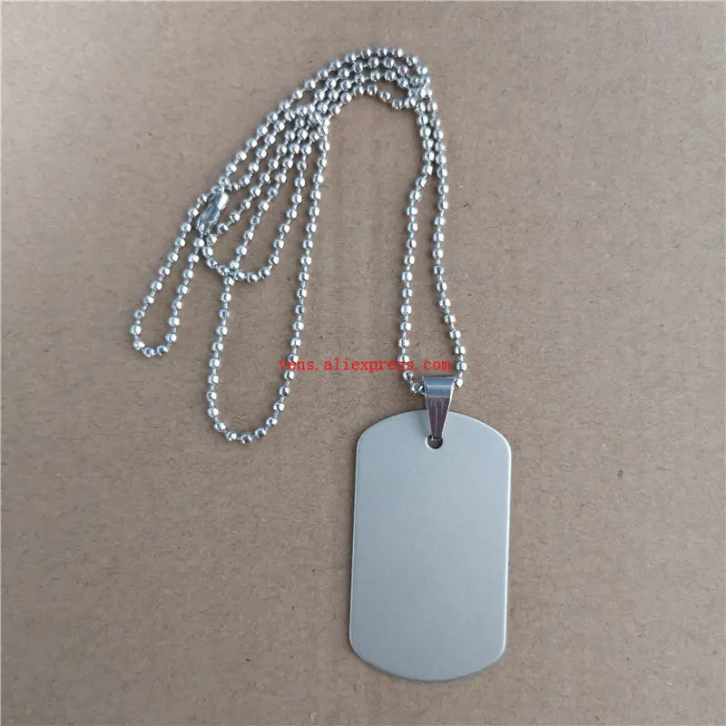 Sublimation Blank Dog Tags Necklaces Pendants 10pcs