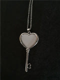 Sublimation Blank Heart Key Necklaces Pendant 15pcs