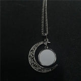 Sublimation Blank Moon Necklaces Pendants 20pcs/lot