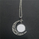 Sublimation Blank Moon Necklaces Pendants 20pcs/lot