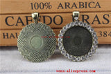 Round Sublimation Blank Necklace Pendants with Drill 15pcs/lot