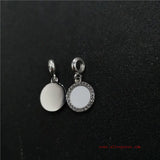Round Charms Photo Metal Charm with Zircon 20pcs