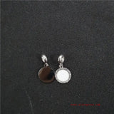 Round Charms Photo Metal Charm with Zircon 20pcs
