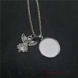 Sublimation Blank Wing Necklaces Pendants Hot Transfer DIY Materials 15pcs