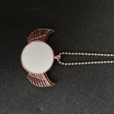Sublimation Blank Wings Necklaces Pendants Hot Transfer Printing 15pcs/lot