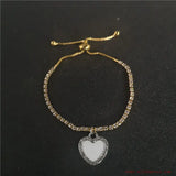 Sublimation Zircon Charm Bracelets Blank 15pcs/lot