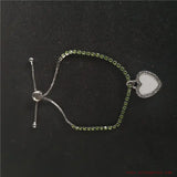 Sublimation Zircon Charm Bracelets Blank 15pcs/lot