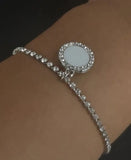Sublimation Zircon Charm Bracelets Blank 15pcs/lot