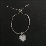 Sublimation Zircon Charm Bracelets Blank 15pcs/lot