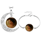 Sublimation Moon Necklace Pendant for Women (15 Pieces/Lot)