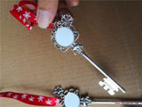 Sublimation Santa Claus Key Christmas Pendant Ornaments 12pcs/lot