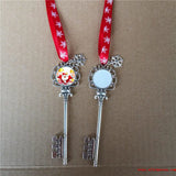 Sublimation Santa Claus Key Christmas Pendant Ornaments 12pcs/lot