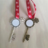 Christmas Santa Claus Key Pendant Hot Transfer Printing