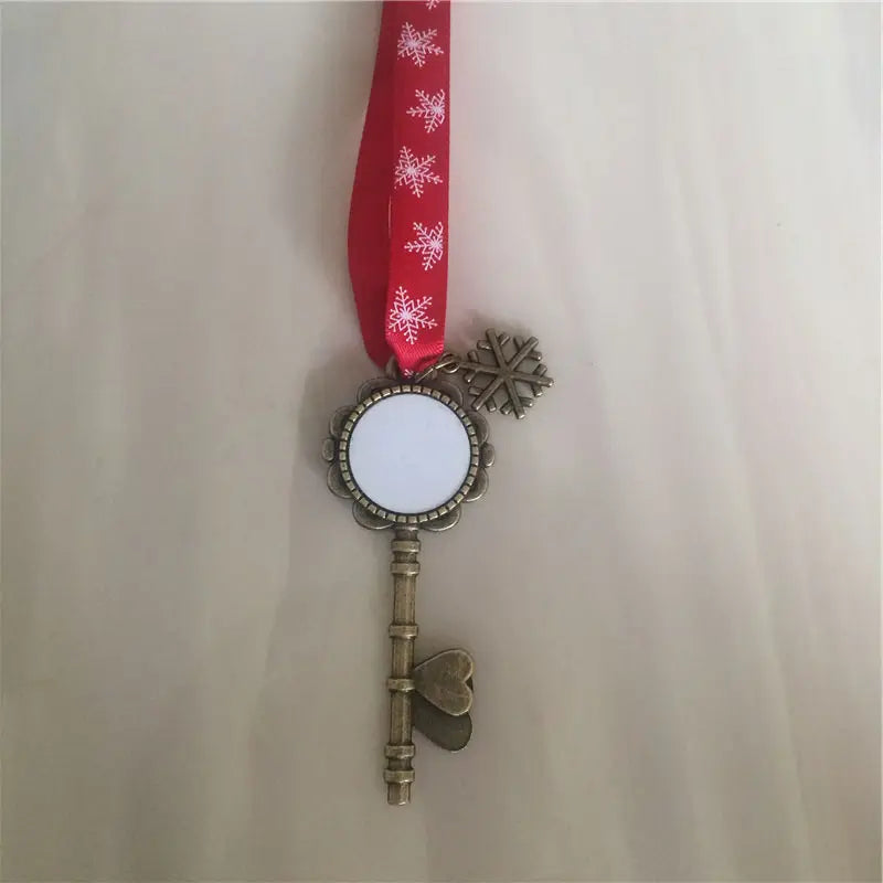 Christmas Santa Claus Key Pendant Hot Transfer Printing