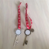 Christmas Santa Claus Key Pendant Hot Transfer Printing