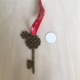 Christmas Santa Claus Key Pendant Hot Transfer Printing
