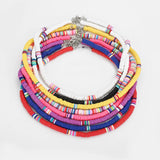 Polymer Clay Jewelry Disc Beads Choker Necklace