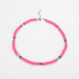 Polymer Clay Jewelry Disc Beads Choker Necklace
