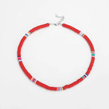 Polymer Clay Jewelry Disc Beads Choker Necklace
