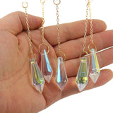 Crystal Sun Catcher Lamp Stand with Copper Wire Wrap