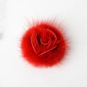 Real Mink Fur Rose Discoid Flowers Accessory Fur Flowers Clothing Accessories
