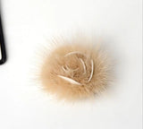 Real Mink Fur Rose Discoid Flowers Accessory Fur Flowers Clothing Accessories