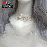 Gorgeous Bead Chain Bowknot Clavicle Chain Sweet Lolita Necklace