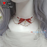 Gorgeous Bead Chain Bowknot Clavicle Chain Sweet Lolita Necklace