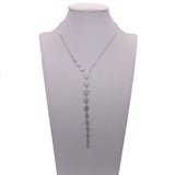 Tear Drop CZ Long Necklace for Women