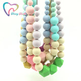 Natural Silicone Teething Necklace BPA-Free for Baby to Chew