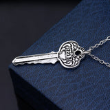 Vintage 221b Key Necklace Sherlock Pendant Bronze Men Women 10 Pcs