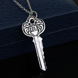 Vintage 221b Key Necklace Sherlock Pendant Bronze Men Women 10 Pcs