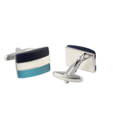 Patchwork Agate Silver Plated Cufflinks