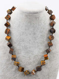 Tiger Eye 10mm Necklace 18" Beads Natural Women